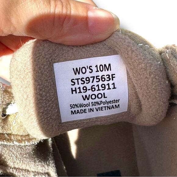 Women’s Sperry Cream saltwater wool Rain Boots Quilted Ankle size 10M - Picture 5 of 7